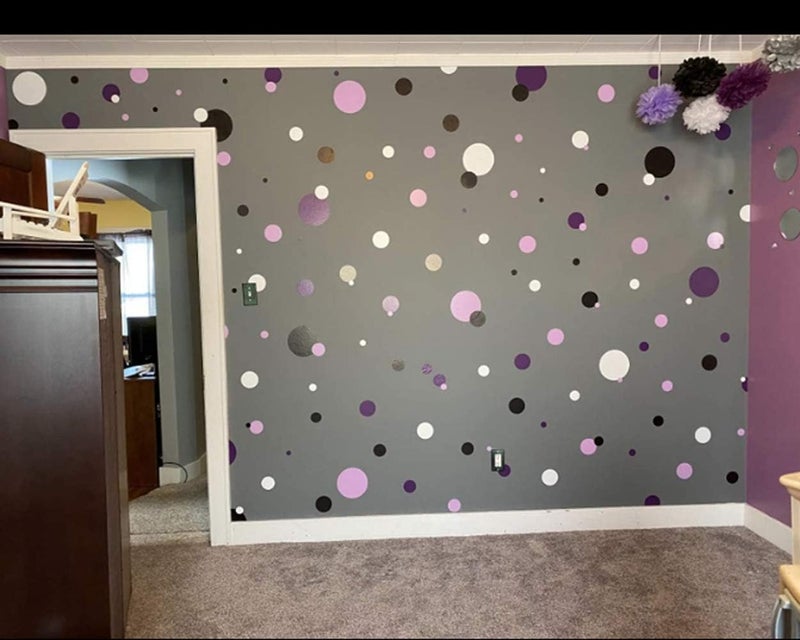 Create-A-Mural Polka Dot Wall Decals for Kids Room - Image 2